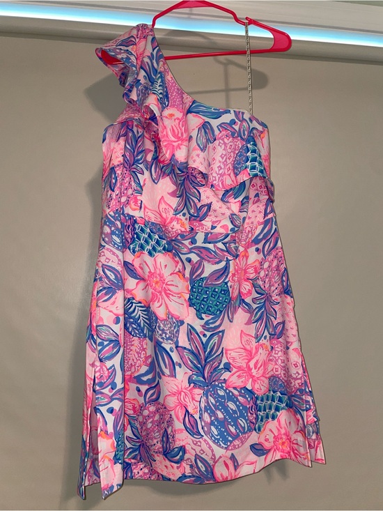 Lilly Pulitzer Dresses & Skirts - Lilly Pulitzer Pink Label Sleeveless Dress with Blue Trim